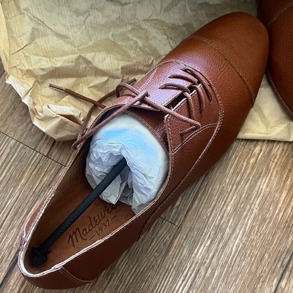Madewell ”Clare” Leather Lace-Up Oxfords NIB - Picture 3 of 9